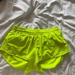 Lululemon Hotty Hot Shorts 2.5 Inch, Size 10: Highlighter Yellow